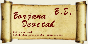 Borjana Devetak vizit kartica